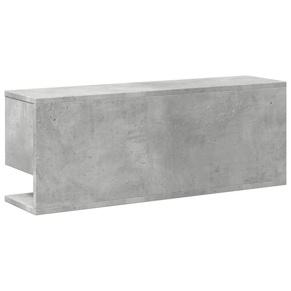 Seinäkaappi 80x20x30 cm betoninharmaa tekninen puu
