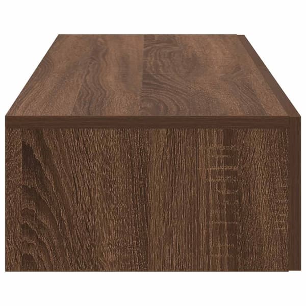 Seinähylly laatikoilla Ruskea tammi 60x26,5x15 cm