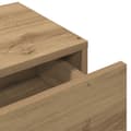 Miniatyrbild 8 av 10: Vägghylla med lådor ek 60x26,5x15 cm konstruerat trä