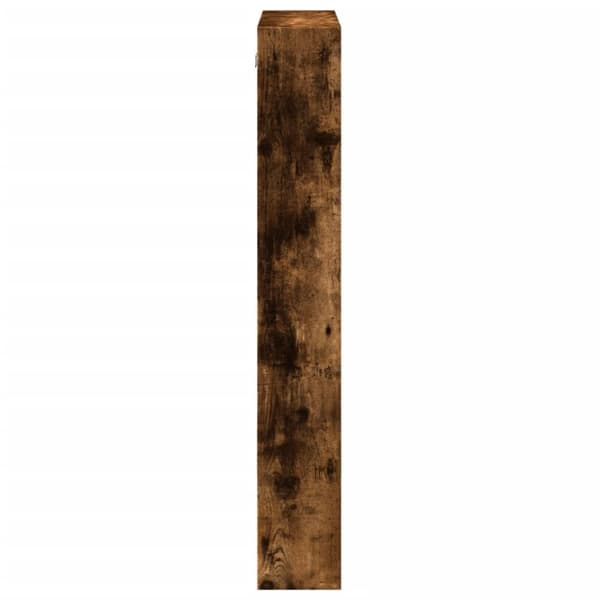 Väggskåp rökfärgad ek 50x15x100 cm konstruerat trä