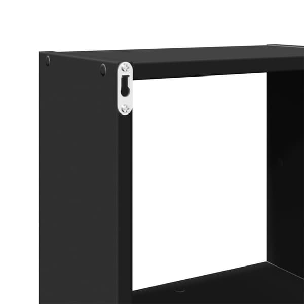 vægskab 78x18x71 cm konstrueret træ sort