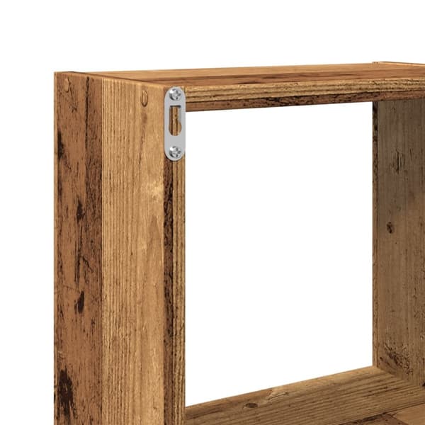Väggskåp 78x18x71 cm åldrat trä konstruerat trä