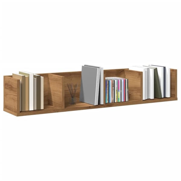 CD-hylla artisan ek 100x18x18 cm konstruerat trä