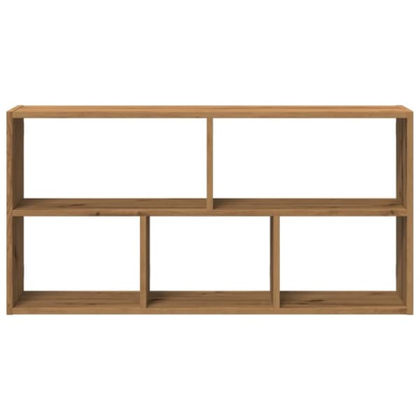 væghylde 100x25x50 cm konstrueret træ sort egetræsfarve