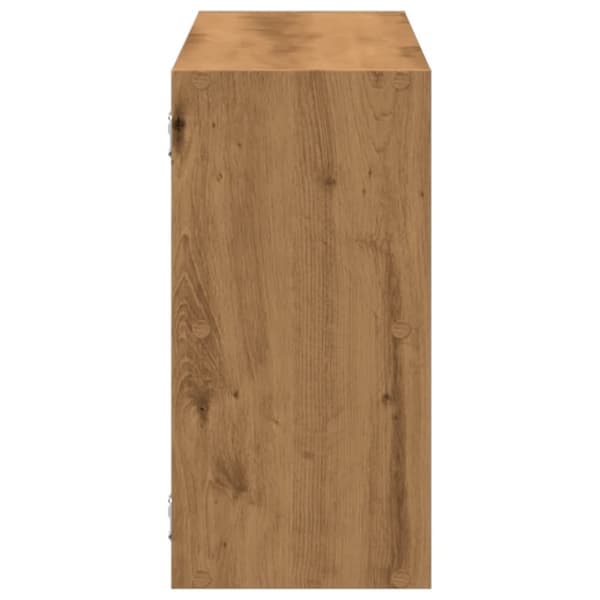 væghylde 100x25x50 cm konstrueret træ sort egetræsfarve