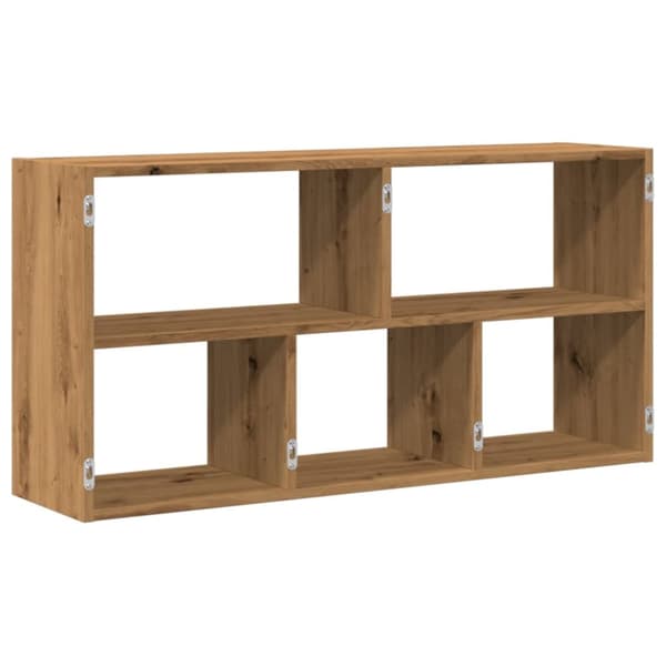 væghylde 100x25x50 cm konstrueret træ sort egetræsfarve