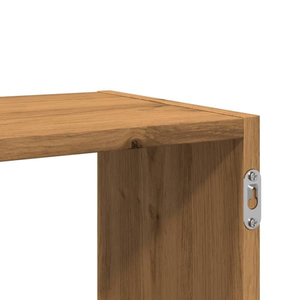 væghylde 100x25x50 cm konstrueret træ sort egetræsfarve
