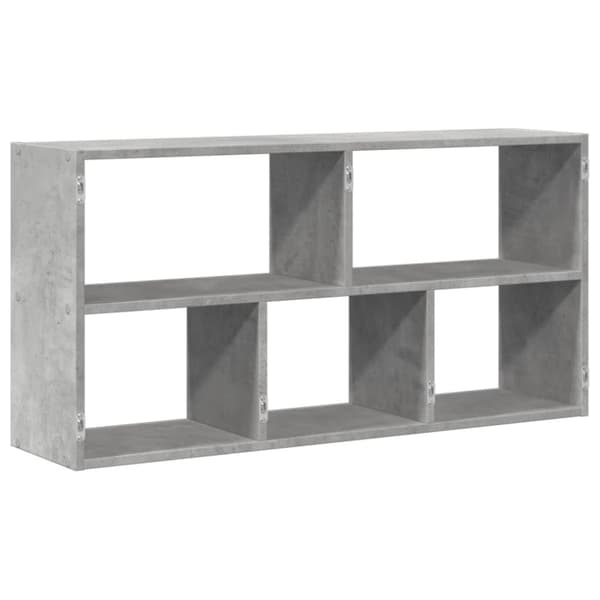Seinähylly betoninharmaa 100x25x50 cm tekninen puu