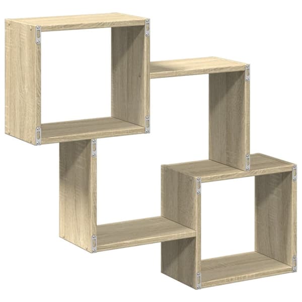 vægskab 78x18x71 cm konstrueret træ sonoma-eg