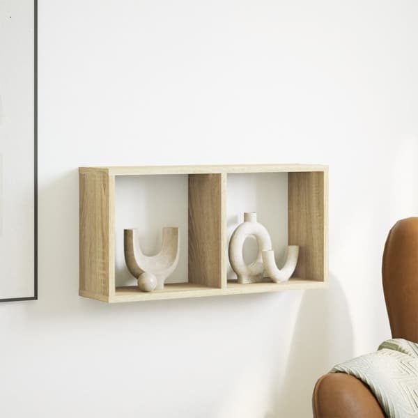 vægskab 60x16x30 cm konstrueret træ sonoma-eg