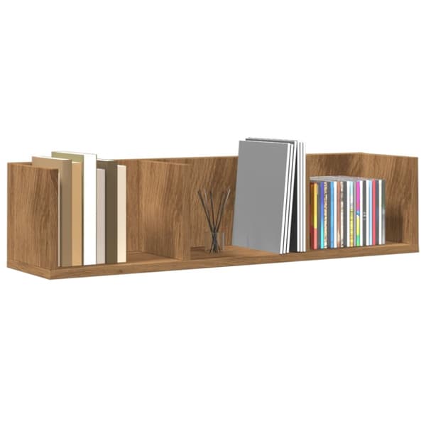 CD-hylla artisan ek 75x18x18 cm konstruerat trä