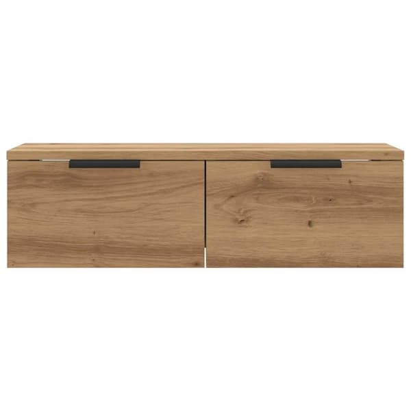 vægskab 68x30x20 cm konstrueret træ antikt eg