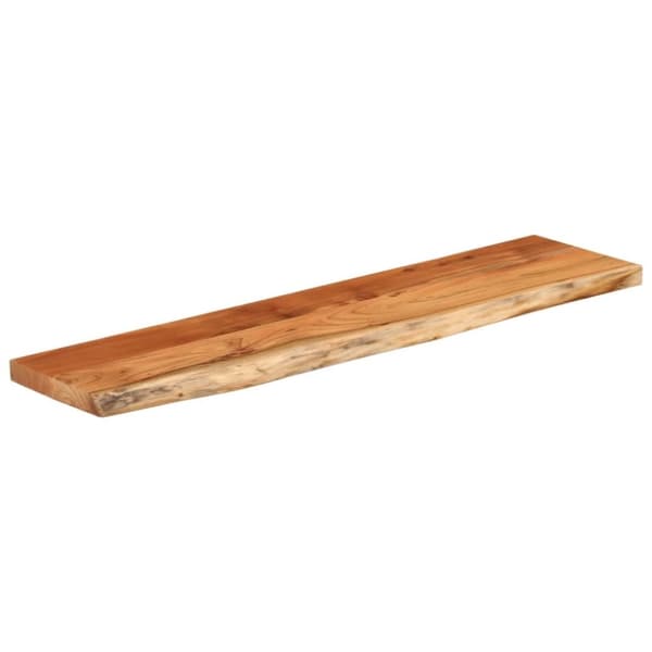 Seinähylly 80x20x3,8 cm suorakaide täysi akasiapuu elävä reuna