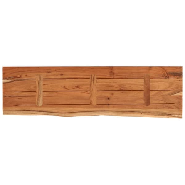 Vägghylla 100x30x3,8 cm rektangulär massiv akacia ojämn kant