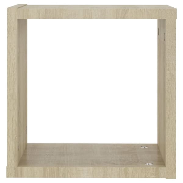 Vägghylla kubformad 6 st sonoma-ek 30x15x30 cm