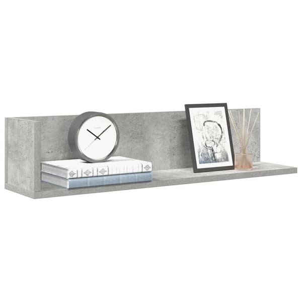 Seinähyllyt 2 kpl Betoninharmaa 75x16,5x16,5 cm