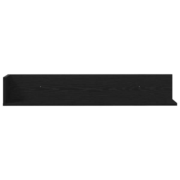 Seinähyllyt 2 kpl Musta 100x16,5x16,5 cm