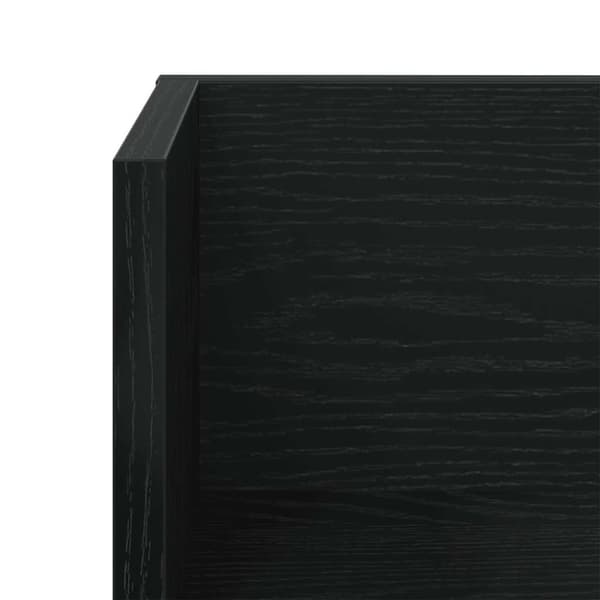 Seinähyllyt 2 kpl Musta 100x16,5x16,5 cm