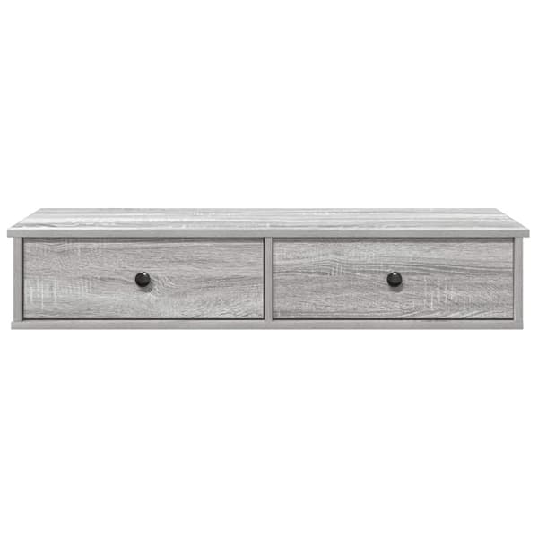 Seinähylly laatikoilla Sonoma Grey Oak 100x37,5x19 cm