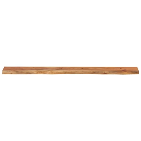 Vägghylla 140x20x2,5 cm rektangulär massiv akacia ojämn kant