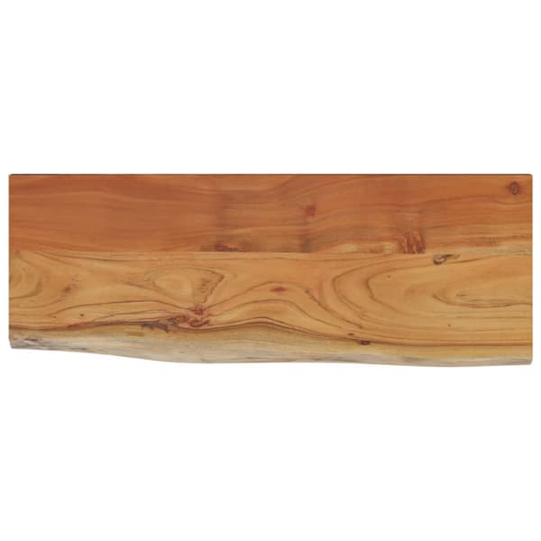 Vägghylla 80x30x2,5 cm rektangulär massiv akacia ojämn kant