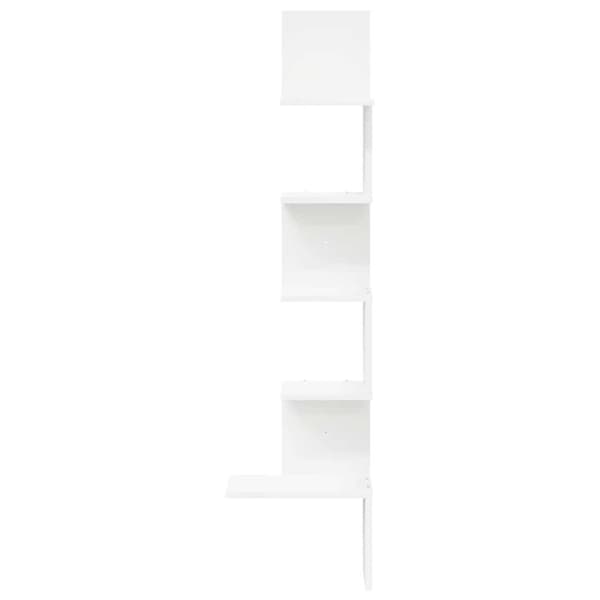 vidaXL Veggmontert hjørnehylle hvit 32x32x127,5 cm konstruert tre