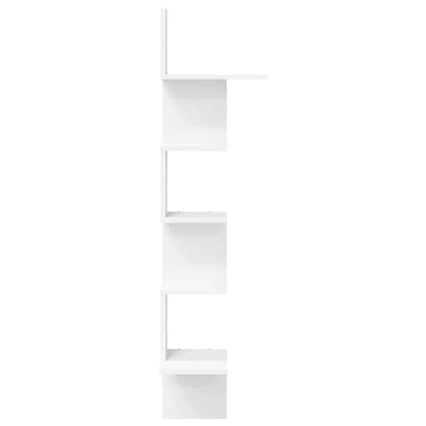 vidaXL Veggmontert hjørnehylle hvit 32x32x127,5 cm konstruert tre