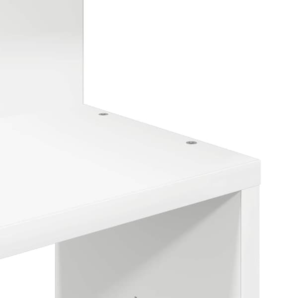 vidaXL Veggmontert hjørnehylle hvit 32x32x127,5 cm konstruert tre