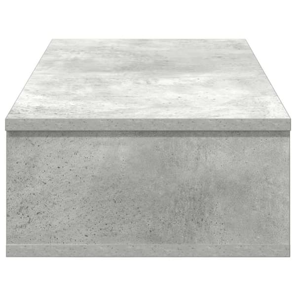 vidaXL væghylde med skuffer 80x34x17 cm konstrueret træ betongrå