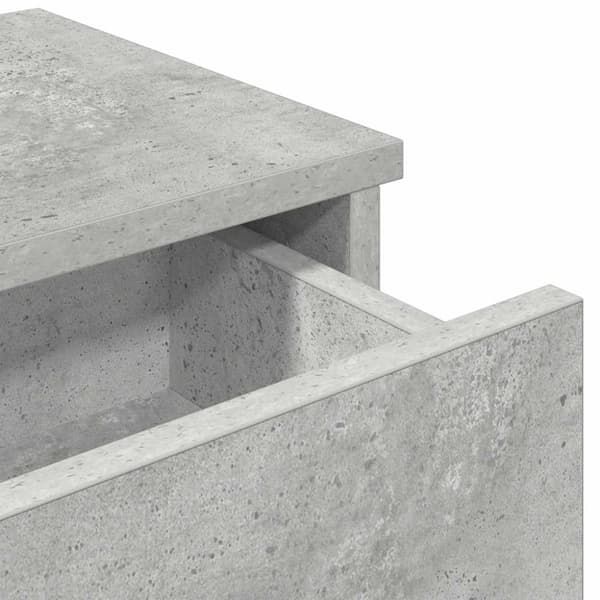 vidaXL væghylde med skuffer 80x34x17 cm konstrueret træ betongrå