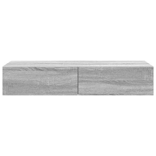 vidaXL Vägghylla med lådor grå sonoma 100x36x19 cm konstruerat trä