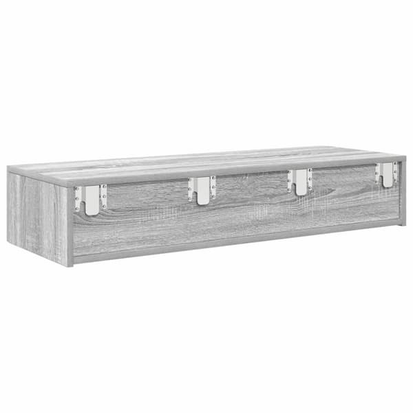 vidaXL Vägghylla med lådor grå sonoma 100x36x19 cm konstruerat trä