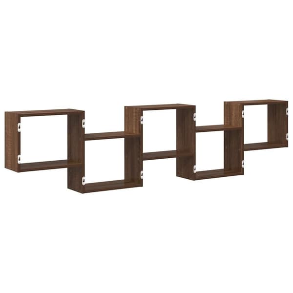 vidaXL Wall Cube Hylly 5 lokeroa Brown Oak Engineered Wood