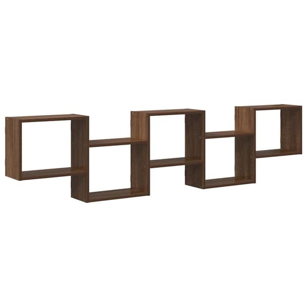 vidaXL Wall Cube Hylly 5 lokeroa Brown Oak Engineered Wood