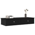 Miniatyrbilde 2 av 2: vidaXL Vegghylle med skuffer svart 100x37,5x19 cm konstruert tre