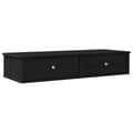 Miniatyrbilde 1 av 2: vidaXL Vegghylle med skuffer svart 100x37,5x19 cm konstruert tre