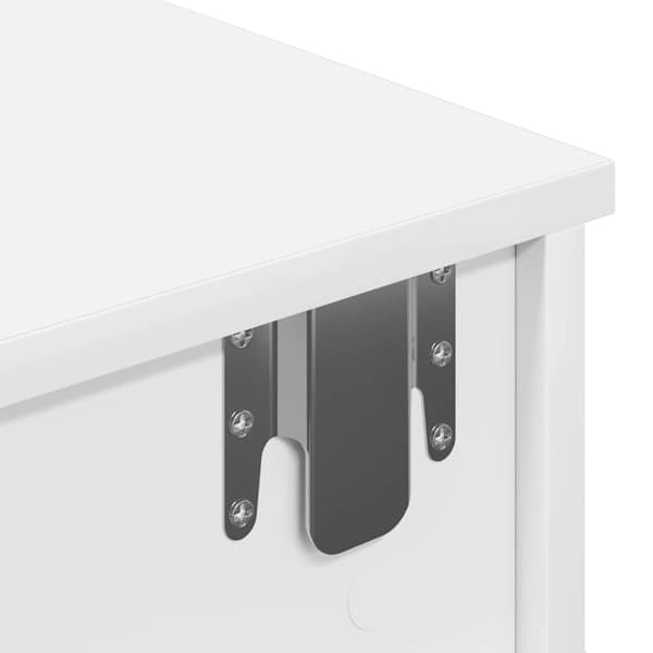 vidaXL Vegghylle med skuffer hvit 60x25x15 cm konstruert tre