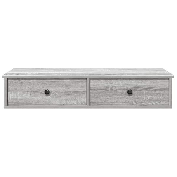 vidaXL Vägghylla med lådor grå sonoma 100x37,5x19 cm konstruerat trä