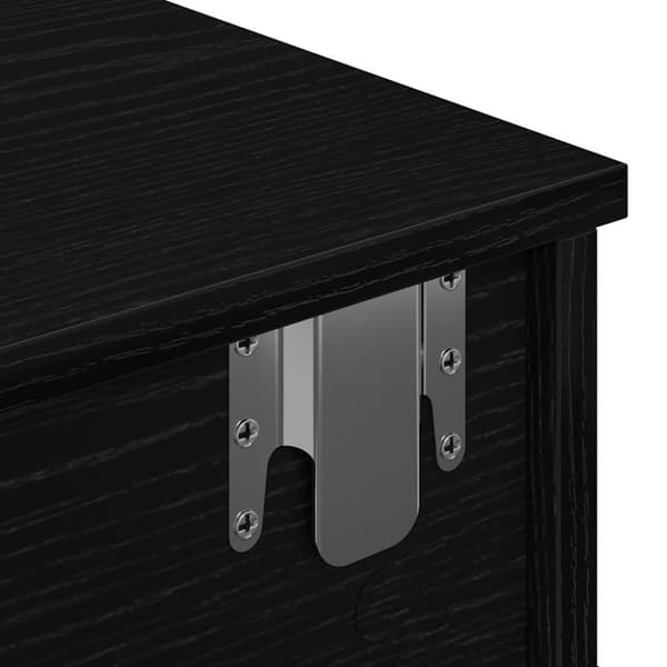 vidaXL væghylde med skuffer 60x28x15 cm konstrueret træ sort