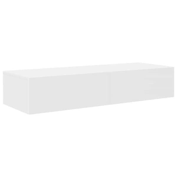 vidaXL Vägghylla med lådor vit 100x36x19 cm konstruerat trä