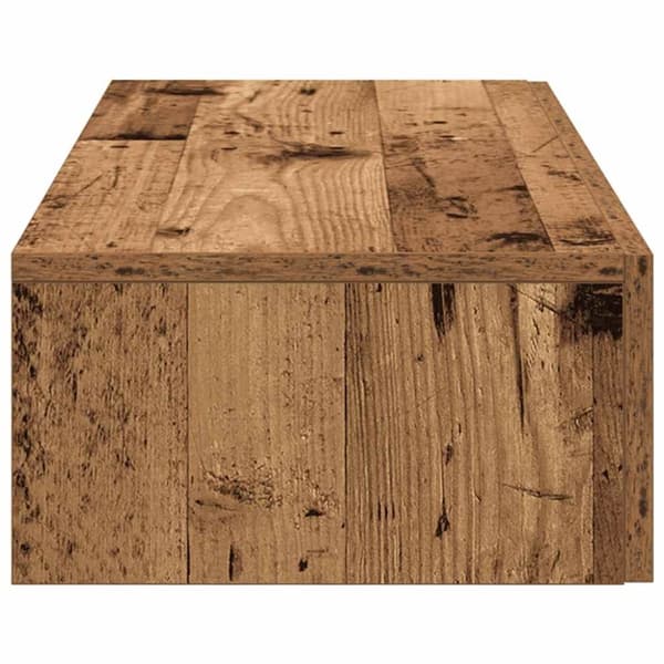 vidaXL Vegghylle med skuffer gammelt tre 80x33x17 cm konstruert tre
