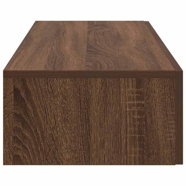 vidaXL Seinähylly laatikoilla ruskea tammi 100x36x19 cm tekninen puu