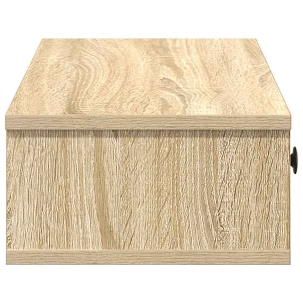 vidaXL væghylde med skuffer 100x37,5x19 cm konstrueret træ sonoma-eg