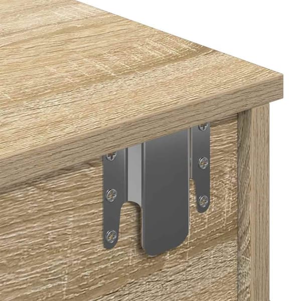 vidaXL væghylde med skuffer 100x37,5x19 cm konstrueret træ sonoma-eg