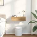 Miniatyrbilde 4 av 11: vidaXL Vegghylle med skuffer artisian eik 60x26,5x15 cm konstruert tre