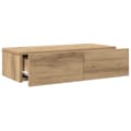 Miniatyrbilde 8 av 11: vidaXL Vegghylle med skuffer artisian eik 60x26,5x15 cm konstruert tre