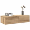 Miniatyrbilde 2 av 11: vidaXL Vegghylle med skuffer artisian eik 60x26,5x15 cm konstruert tre