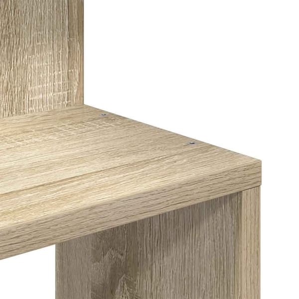vidaXL hjørnehylde 32x32x127,5 cm spånplade sonoma-eg