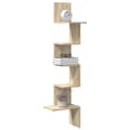 Miniatyrbilde 2 av 10: vidaXL Veggmontert hjørnehylle sonoma eik 32x32x127,5cm konstruert tre