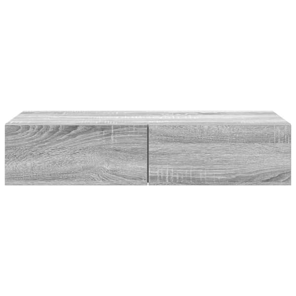 vidaXL Vägghylla med lådor grå sonoma 80x33x17 cm konstruerat trä